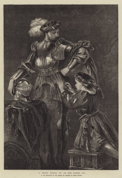 A Knight Arming by John Gilbert